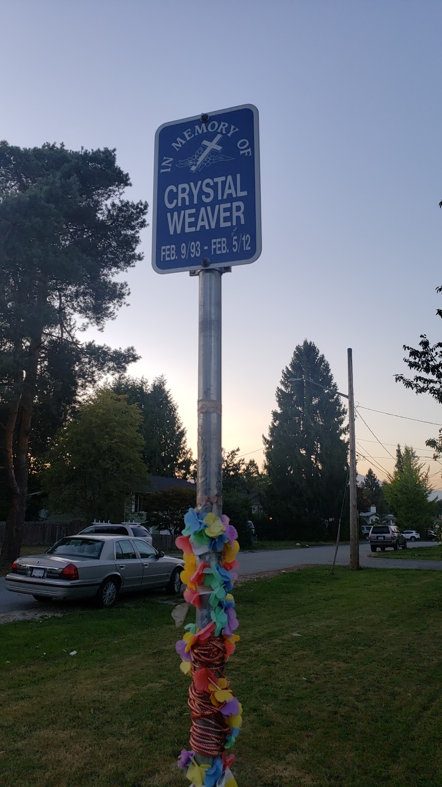 Crystal Weaver Memorial 22137 Dewdney Trunk Rd Maple Ridge BC V2X