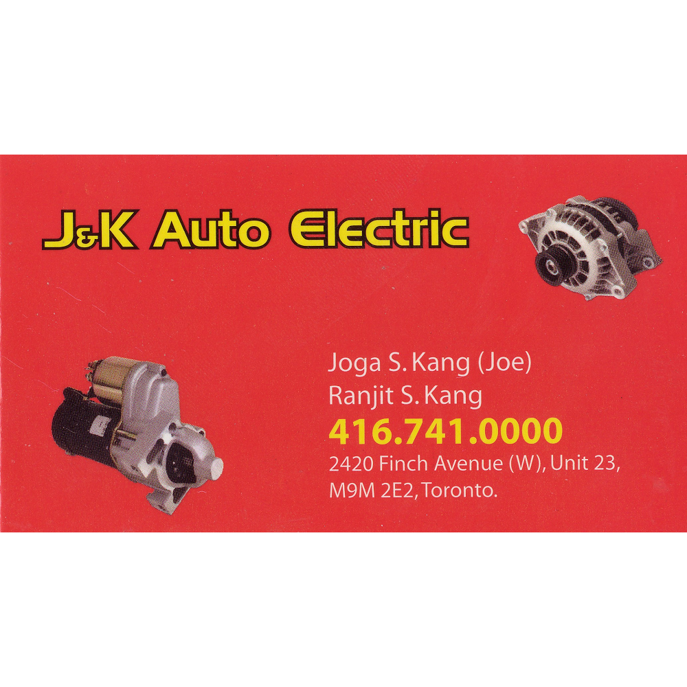 JK Auto Electric | 2420 Finch Ave W Unit 23, North York, ON M9M 2E2, Canada | Phone: (416) 741-0000 JK Auto Electric | 2420 Finch Ave W Unit 23, North York, ON M9M 2E2, Canada | Phone: (416) 741-0000
