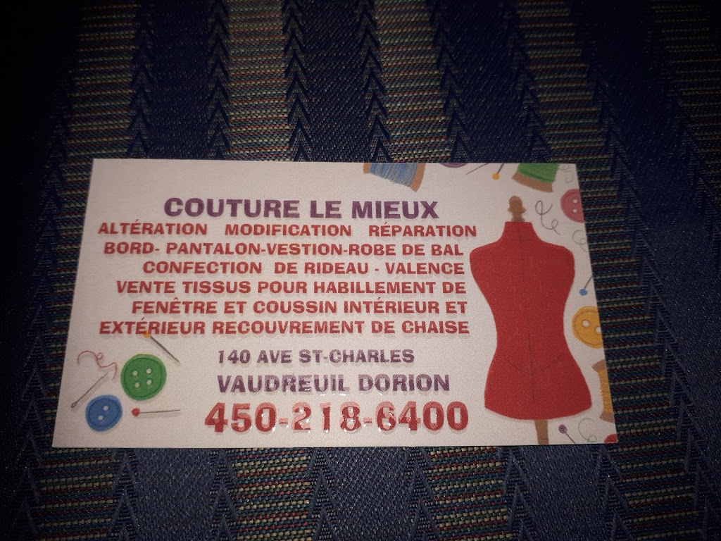 Couture Le Mieux | 290 Bd Harwood, Vaudreuil-Dorion, QC J7V 1Y5, Canada | Phone: (450) 218-6400