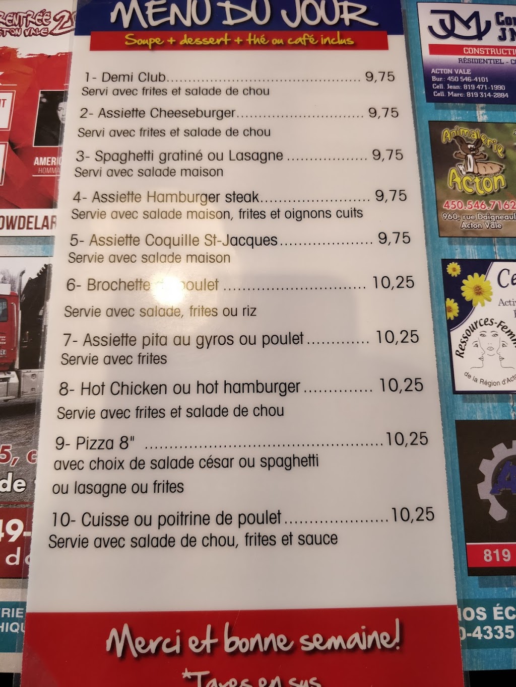 Resto Sean&Bruce | 4564 Boulevard Saint Joseph O, Saint-Nicéphore, QC J2A 1B6, Canada | Phone: (819) 475-1999