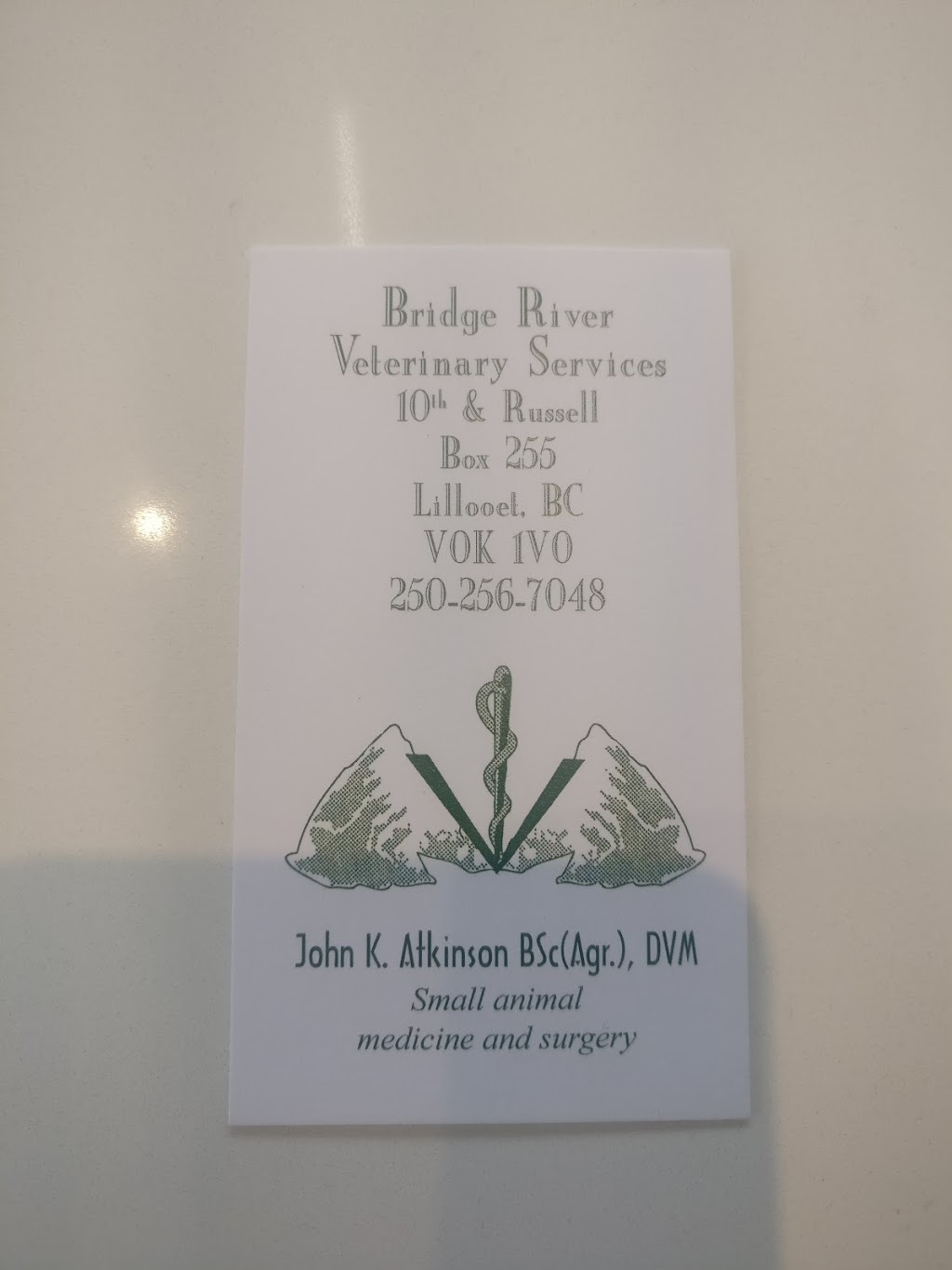 Bridge River Veterinary Clinic | 103 Main St, Lillooet, BC V0K 1V0, Canada | Phone: (250) 256-7048