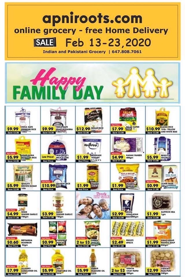 apniroots Indian Grocery Online Delivery | 100 Pertosa Dr Unit 202, Brampton, ON L6X 0H9, Canada | Phone: (647) 808-7061