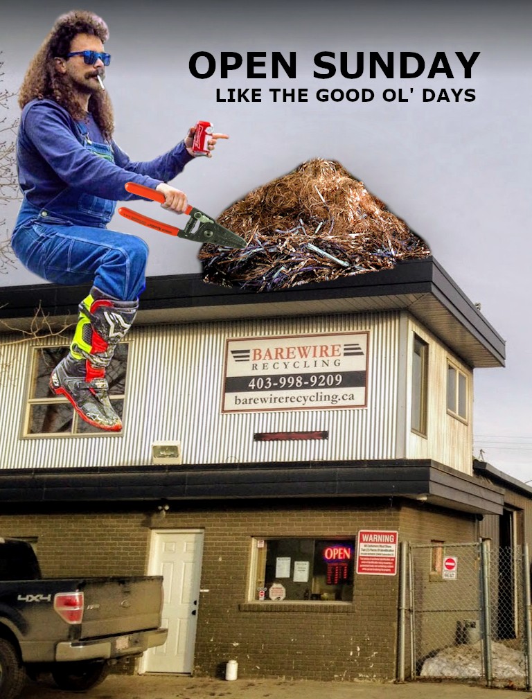 Bare Wire Recycling Inc. South (SE) | 1352 Hastings Crescent SE, Calgary, AB T2G 4C9, Canada | Phone: (403) 998-9209