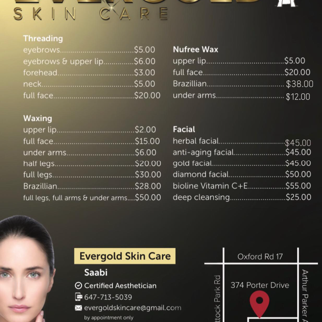 EverGold Skin Care | 374 Porter Dr, Woodstock, ON N4T 0H1, Canada | Phone: (647) 713-5039