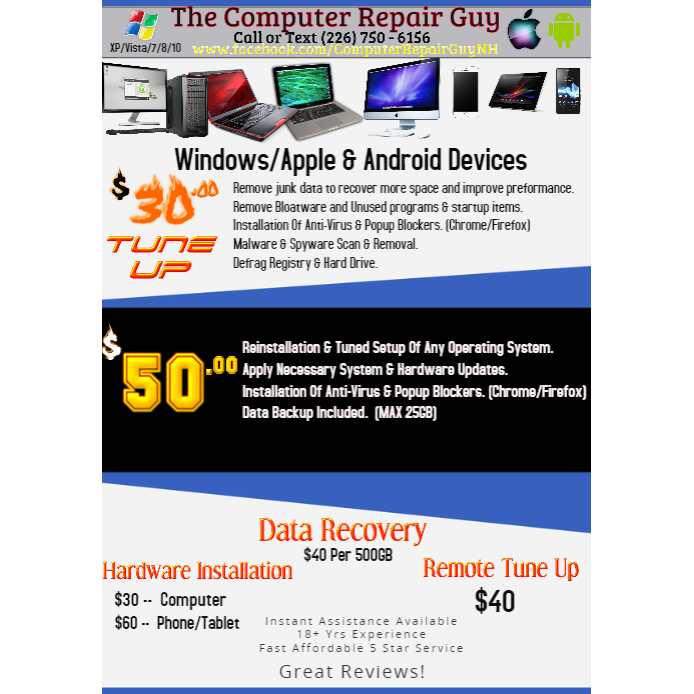 The Computer Repair Guy | 347 Waterloo St unit 5, New Hamburg, ON N3A 1S7, Canada | Phone: (226) 750-6156