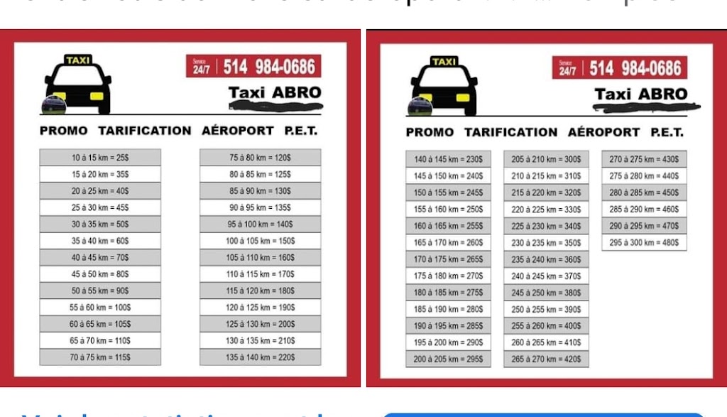 TAXI ABRO | Rue Ricard, LAssomption, QC J5W 0C1, Canada | Phone: (514) 984-0686