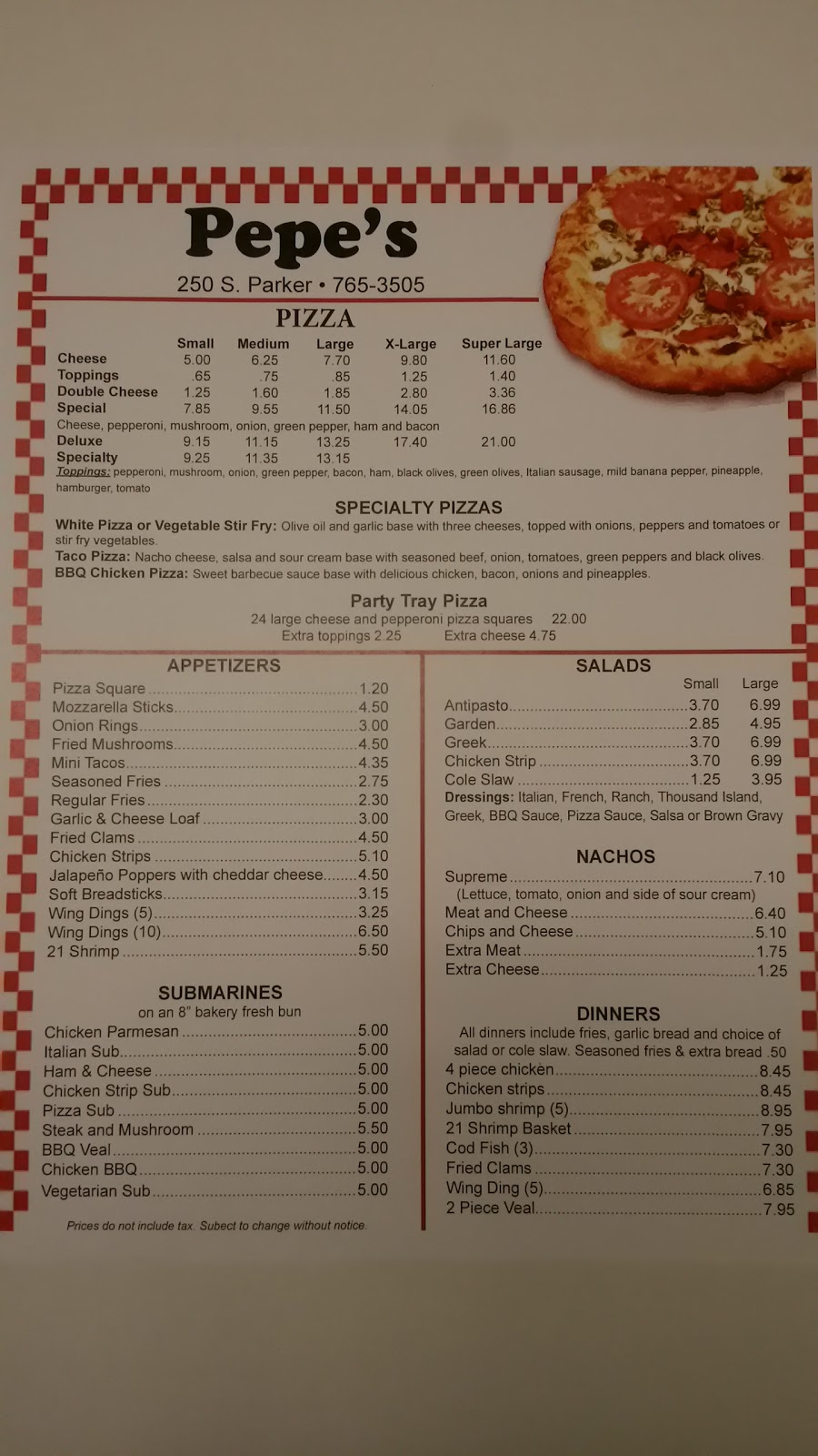 Pepes Pizza | 250 S Parker St, Marine City, MI 48039, USA | Phone: (810) 765-3505