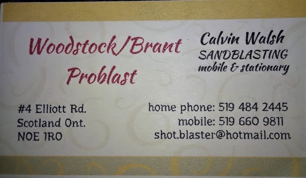 Sandblasting Woodstock-Brant Problast | # 4 Elliott rd, Mount Pleasant, ON N0E 1R0, Canada | Phone: (519) 484-2445