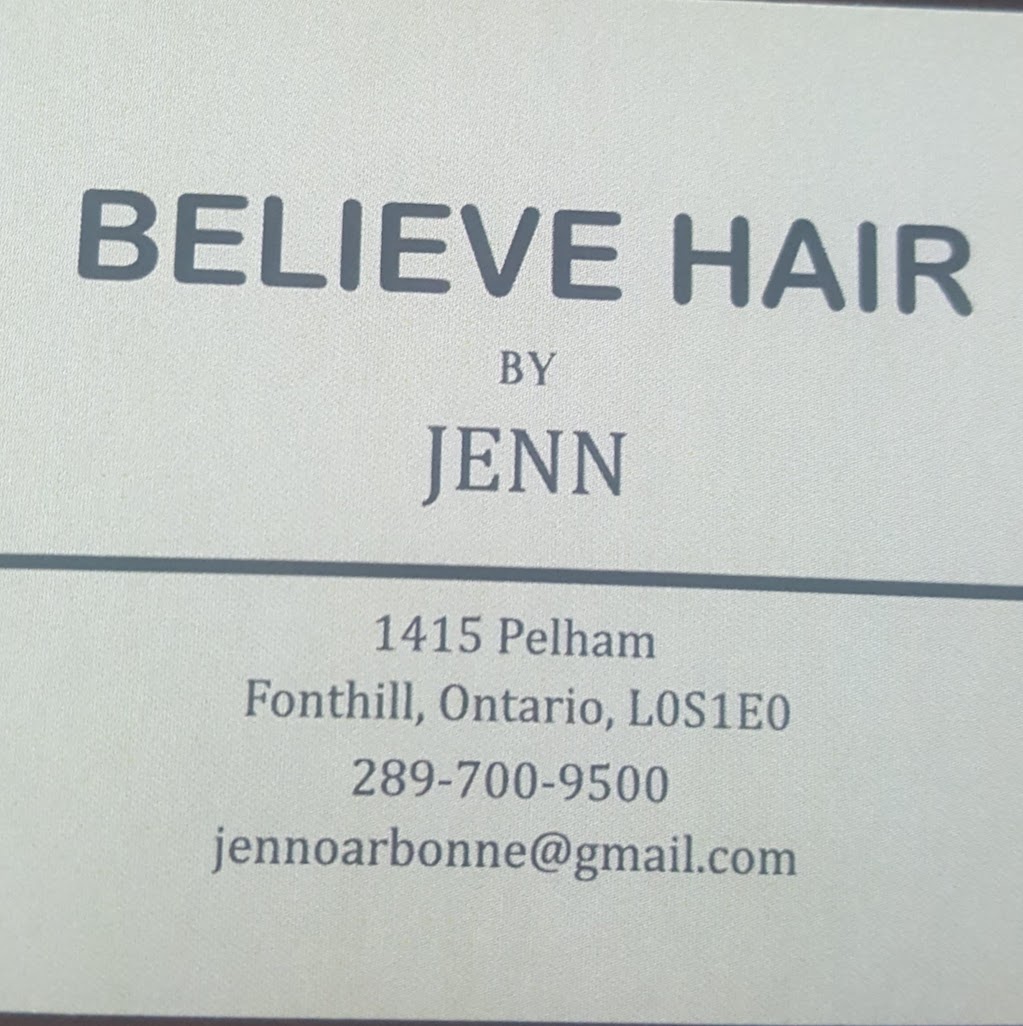 BELIEVE HAIR BY JENN | 1415 Pelham St, Fonthill, ON L0S 1E0, Canada | Phone: (289) 700-9500