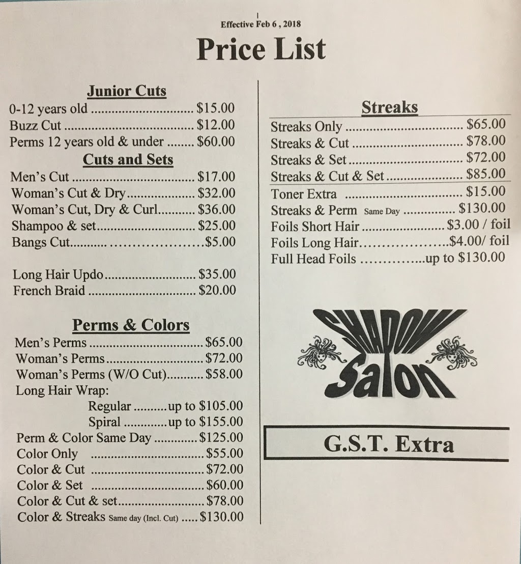 Shadow Salon | 19 Mohawk Crescent, Leduc, AB T9E 4G6, Canada | Phone: (780) 986-6444