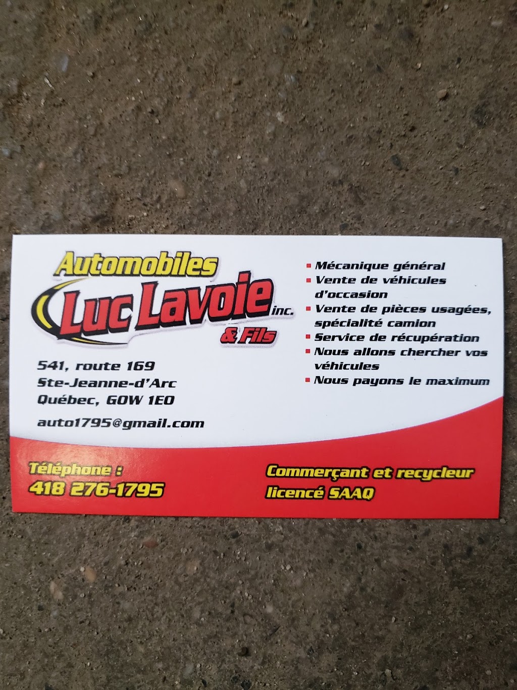 Automobiles Luc Lavoie & Fils | 541 QC-169, Sainte-Jeanne-dArc, QC G0W 1E0, Canada | Phone: (418) 276-1795