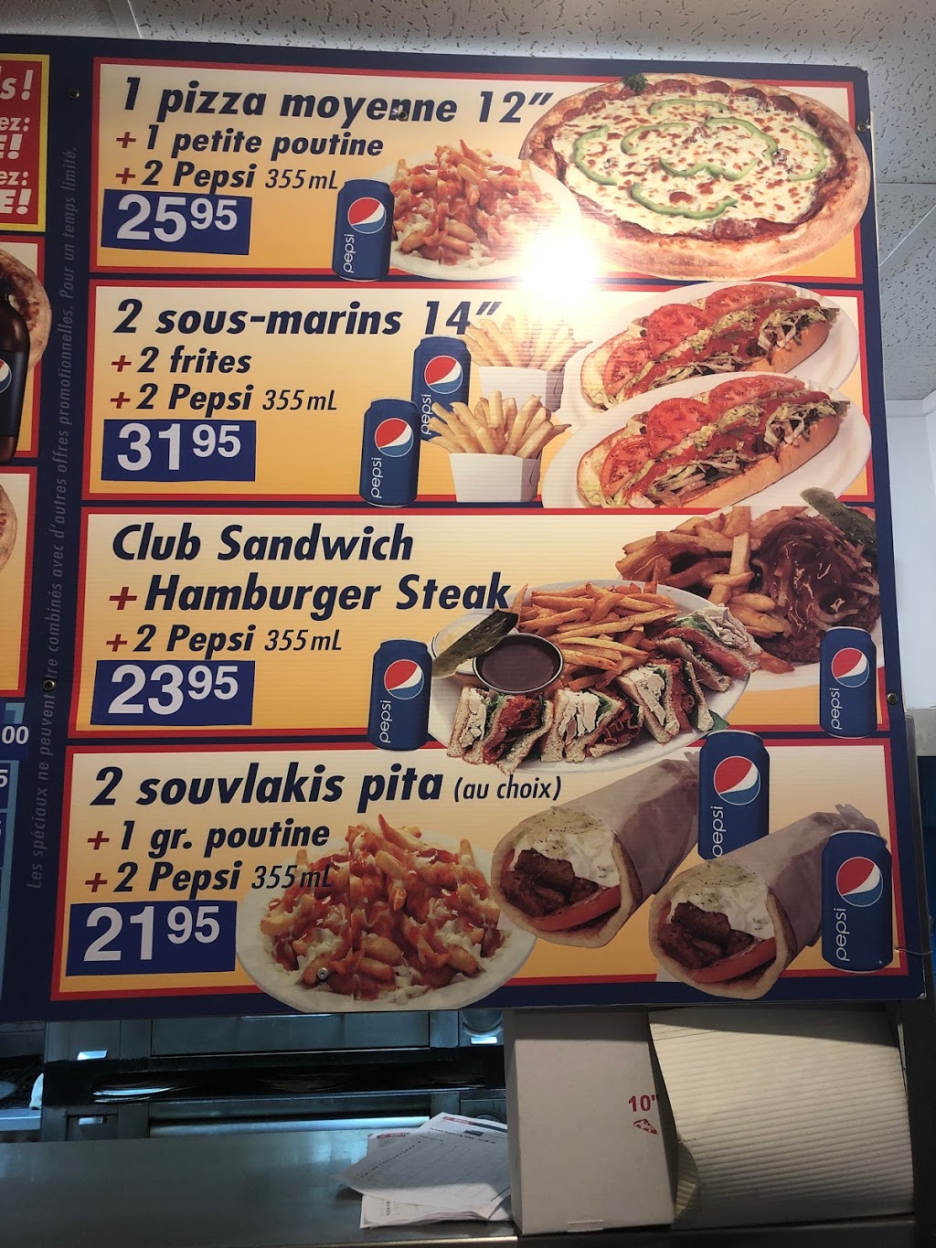 Quebec Pizzeria | 550 Rue Fridolin, Laval, QC H7P 4A7, Canada | Phone: (450) 622-6464