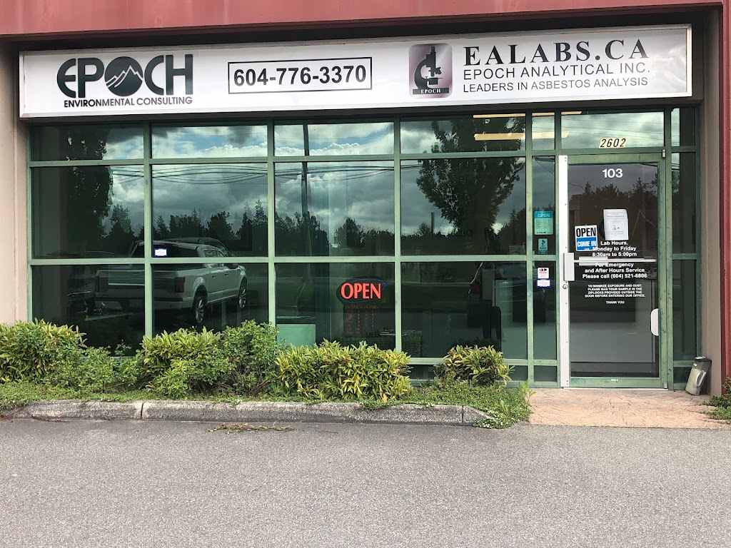 Epoch Analytical Inc - Asbestos Testing in Fraser Valley | 2602 Mount Lehman Rd #103, Abbotsford, BC V4X 2N3, Canada | Phone: (604) 776-3370