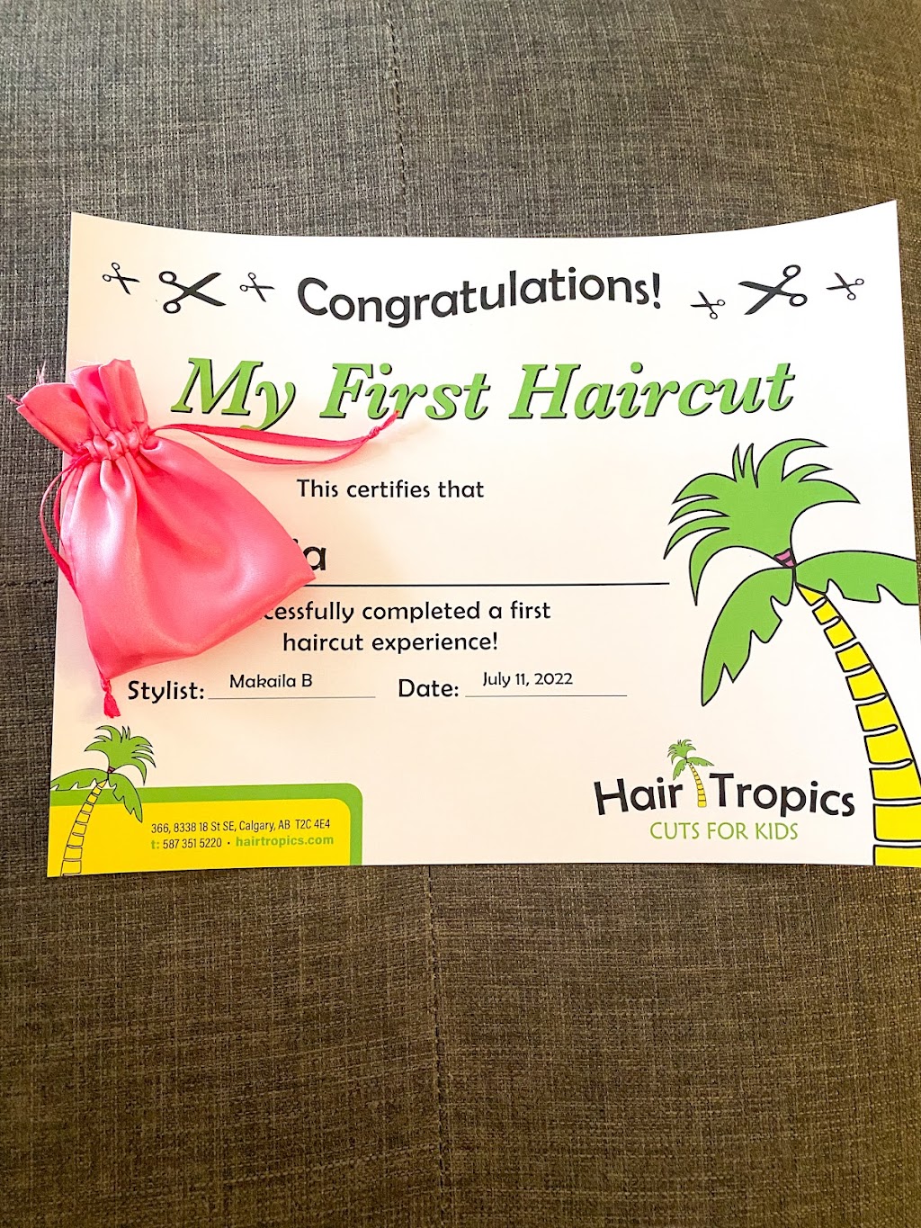 Hair Tropics - Cuts for Kids | 8338 18 St SE Unit 366, Southeast Calgary, AB T2C 4E4, Canada | Phone: (587) 351-5220