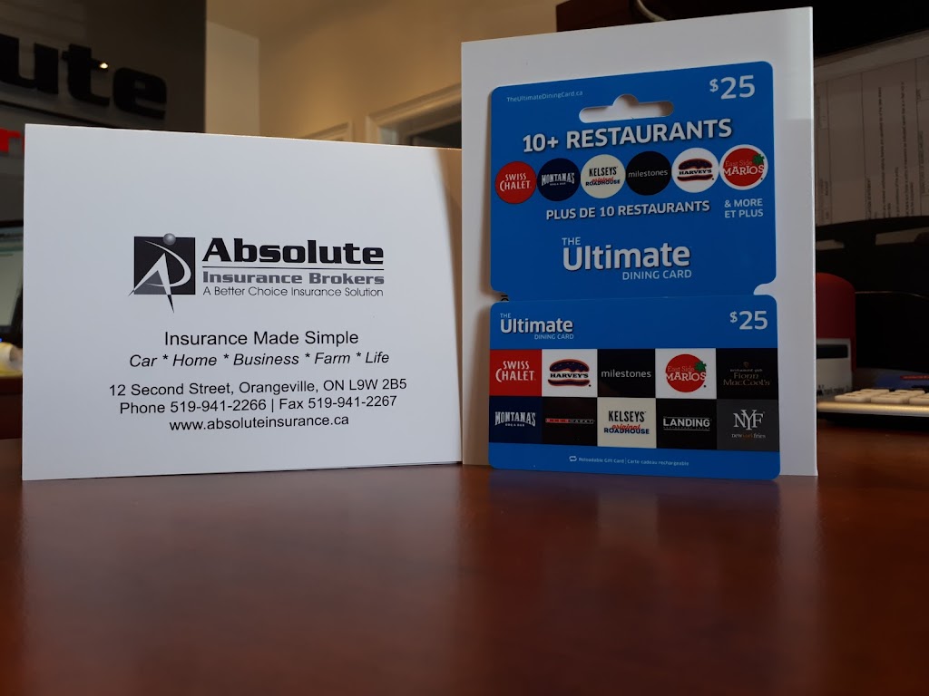Absolute Insurance Brokers | 71 5th Ave, Orangeville, ON L9W 1G3, Canada | Phone: (519) 941-2266