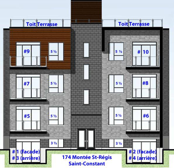 Condos Locatifs St-Régis | 174 Mnt Saint-Régis, Saint-Constant, QC J5A 2E7, Canada | Phone: (514) 364-6000