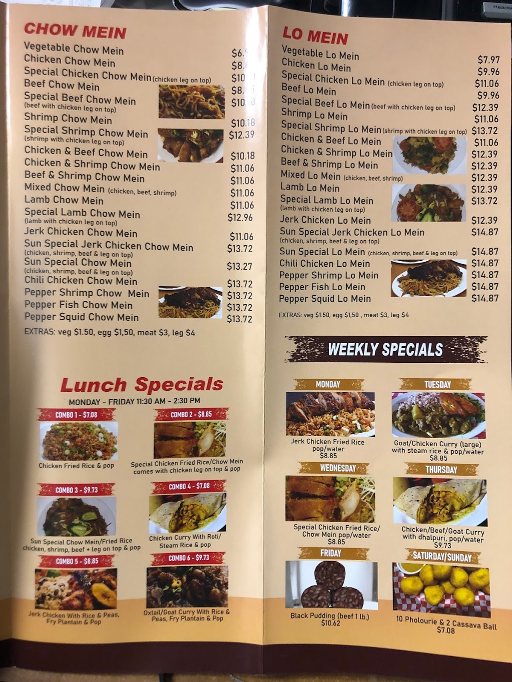Caribbean Sun Restaurant, Bar & Grill | 2 Steinway Blvd unit 13,14,15, Etobicoke, ON M9W 6J8, Canada | Phone: (416) 798-4040