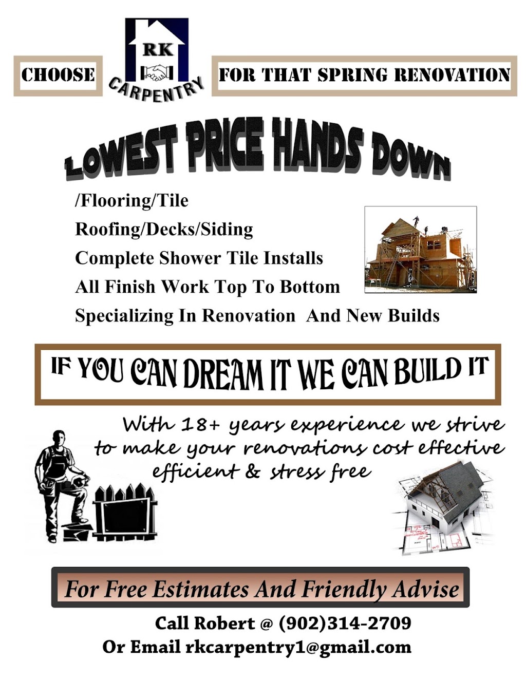 RK Carpentry | 7878 PE-19, Bonshaw, PE C0A 1C0, Canada | Phone: (902) 314-2709