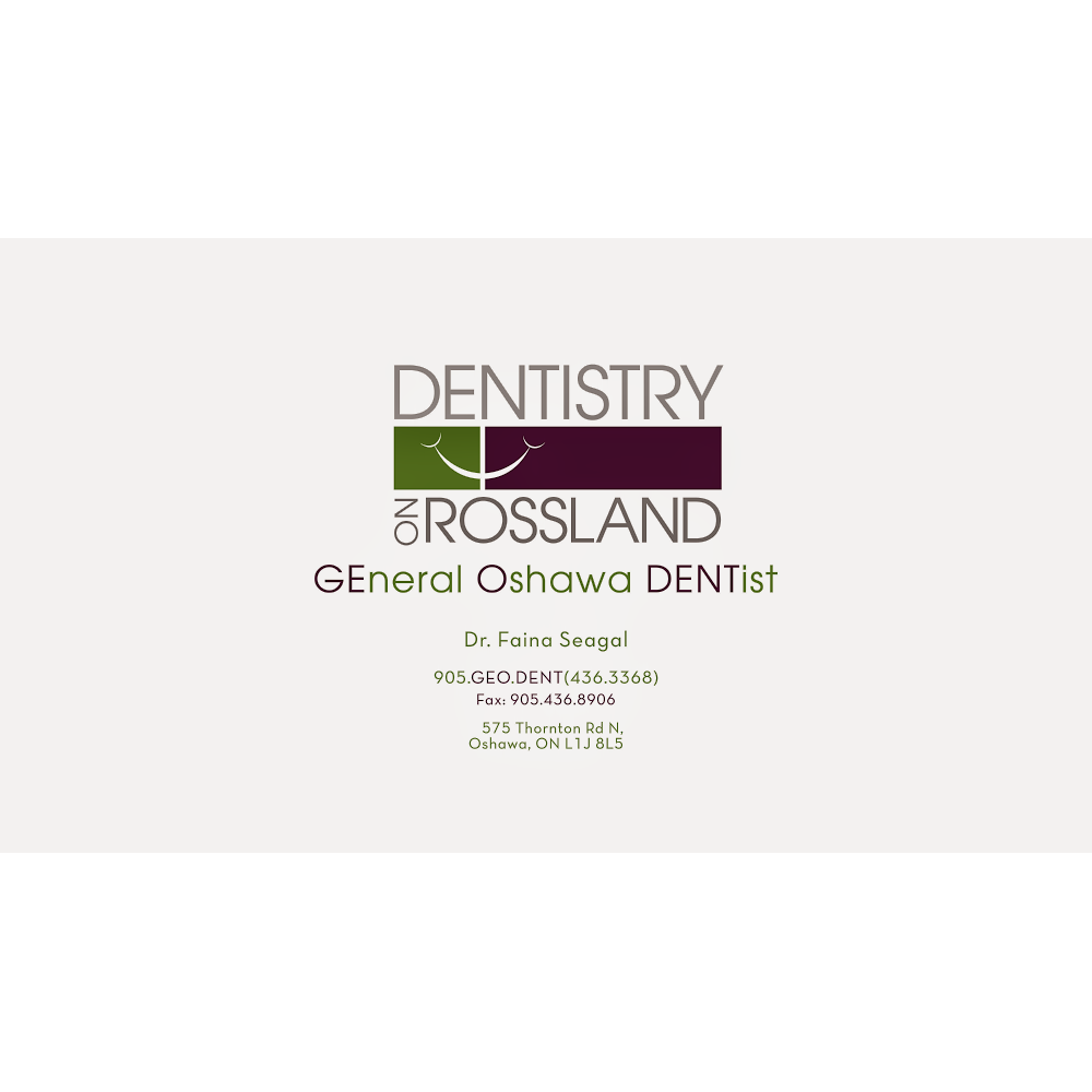 Dentistry on Rossland | 575 Thornton Rd N #10, Oshawa, ON L1J 8L5, Canada | Phone: (905) 436-3368