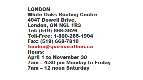 SPAR-Marathon Roofing Supplies | 4047 Dowell Dr, London, ON N6L 1R3, Canada | Phone: (519) 668-3626