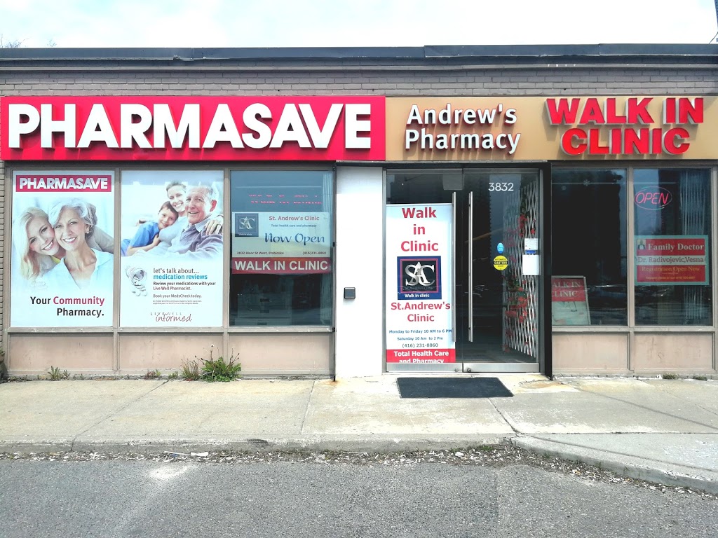 Pharmasave Andrews Pharmacy | 3832 Bloor St W, Etobicoke, ON M9B 1L1, Canada | Phone: (416) 231-0007