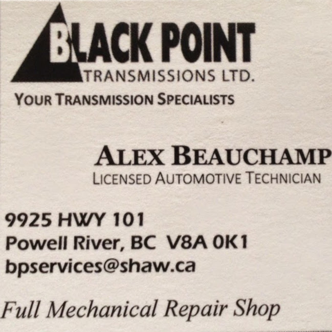 Black Point Transmissions Ltd | 9925 BC-101, Powell River, BC V8A 0K1, Canada | Phone: (604) 487-9602