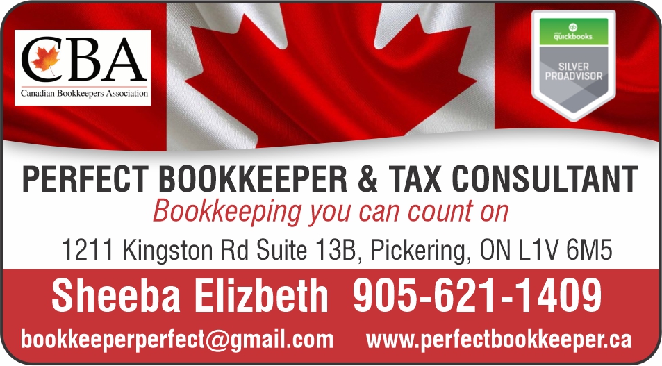Perfect Bookkeepers & Tax Consultants | 1211 Kingston Rd Suite 13B, Pickering, ON L1V 6M5, Canada | Phone: (905) 621-1409