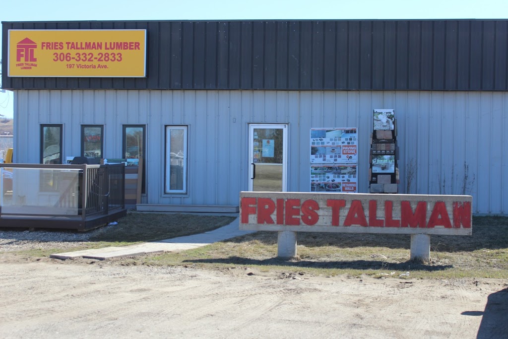 Fries Tallman Lumber (1976) Ltd | 197 Victoria Ave, Fort QuAppelle, SK S0G 1S0, Canada | Phone: (306) 332-2833