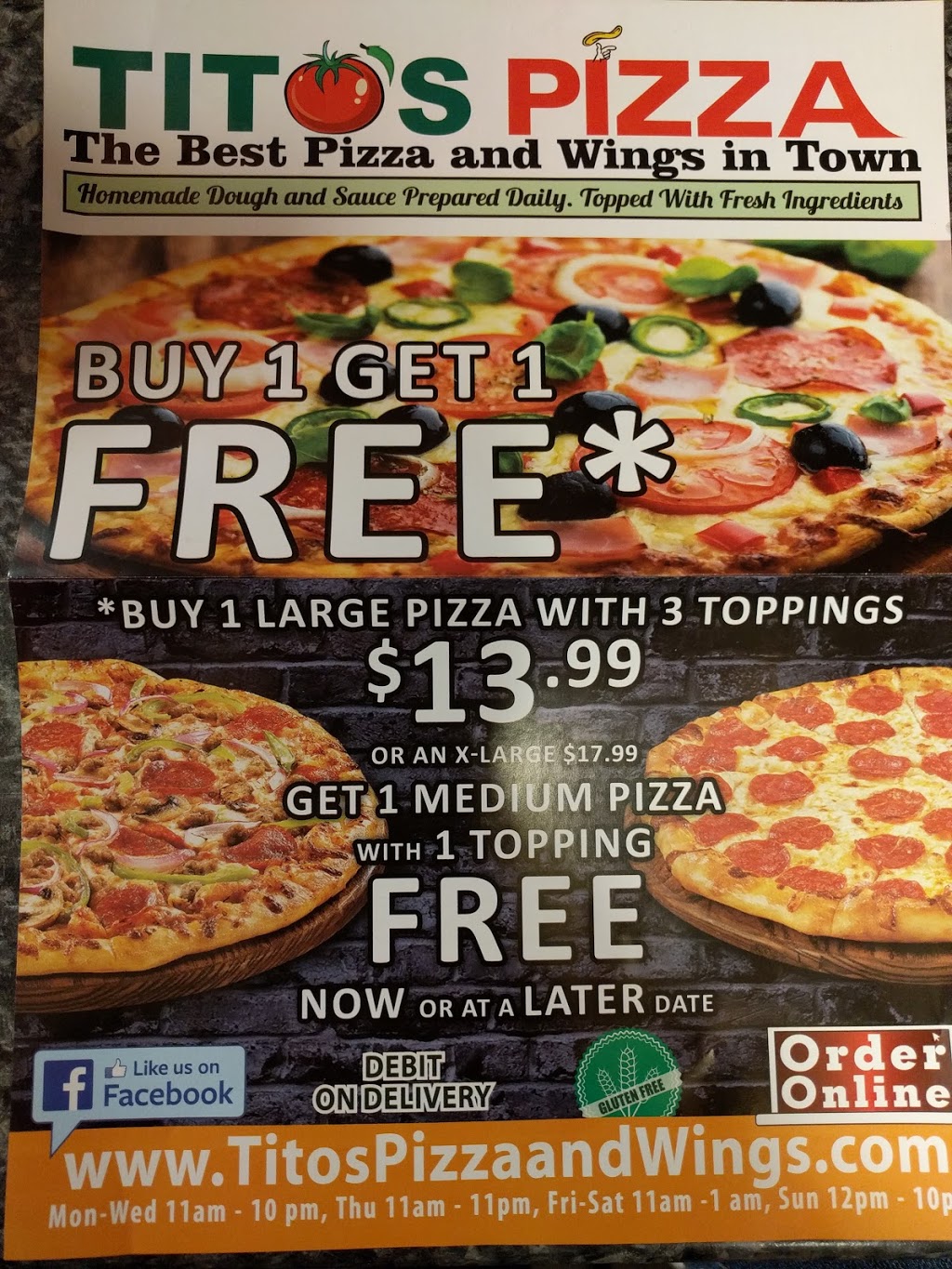 Titos Pizza | 122 George St, Arthur, ON N0G 1A0, Canada | Phone: (519) 848-5050