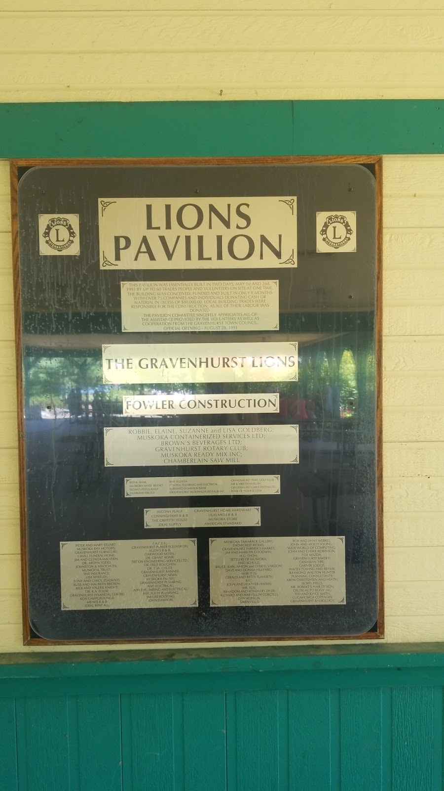 Lions Pavilion | Gravenhurst, ON P1P 1G7, Canada
