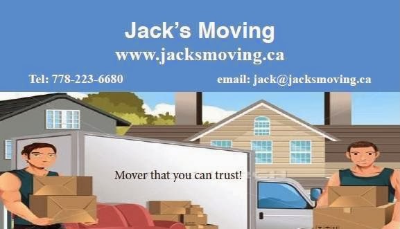 Jacks Moving | 6262 Buckingham Dr, Burnaby, BC V5E 2A6, Canada | Phone: (778) 223-6680