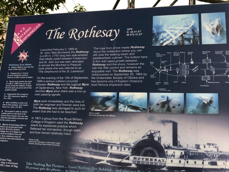 Rothesay Dive Site | 1671 County Rd 2, Augusta, ON K0E, Canada | Phone: (613) 925-4231