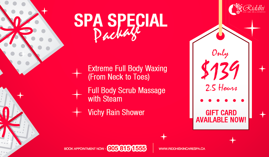 Riddhi Skin Care Spa & Esthetics | 627 Lyons Ln b5, Oakville, ON L6J 5Z7, Canada | Phone: (905) 456-9555
