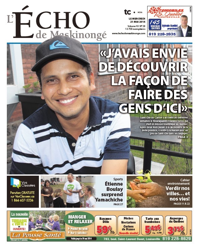 LÉcho de Maskinongé | 6925 Rue Dalpé bureau 200, Trois-Rivières, QC G9A 5C9, Canada | Phone: (819) 379-1490