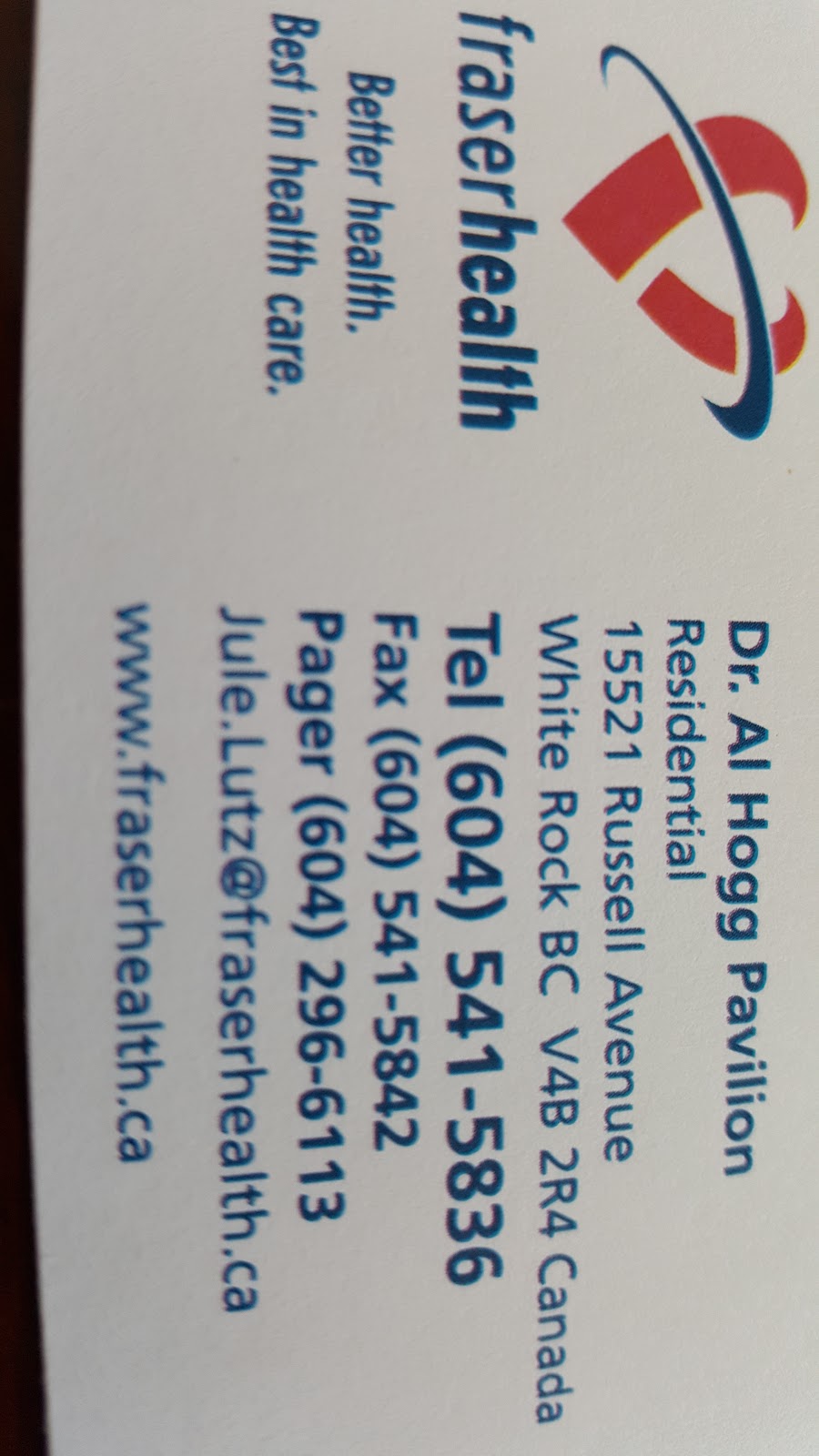 Dr. Al Hogg Pavilion | 15521 Russell Ave, White Rock, BC V4B 2R4, Canada | Phone: (604) 531-5512