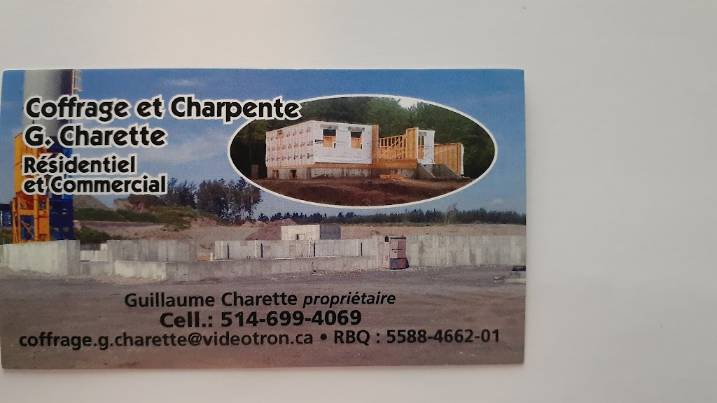 Coffrage & Charpente G Charette | 25 Rue Laliberté, Saint-Roch-de-lAchigan, QC J0K 3H0, Canada | Phone: (514) 699-4069
