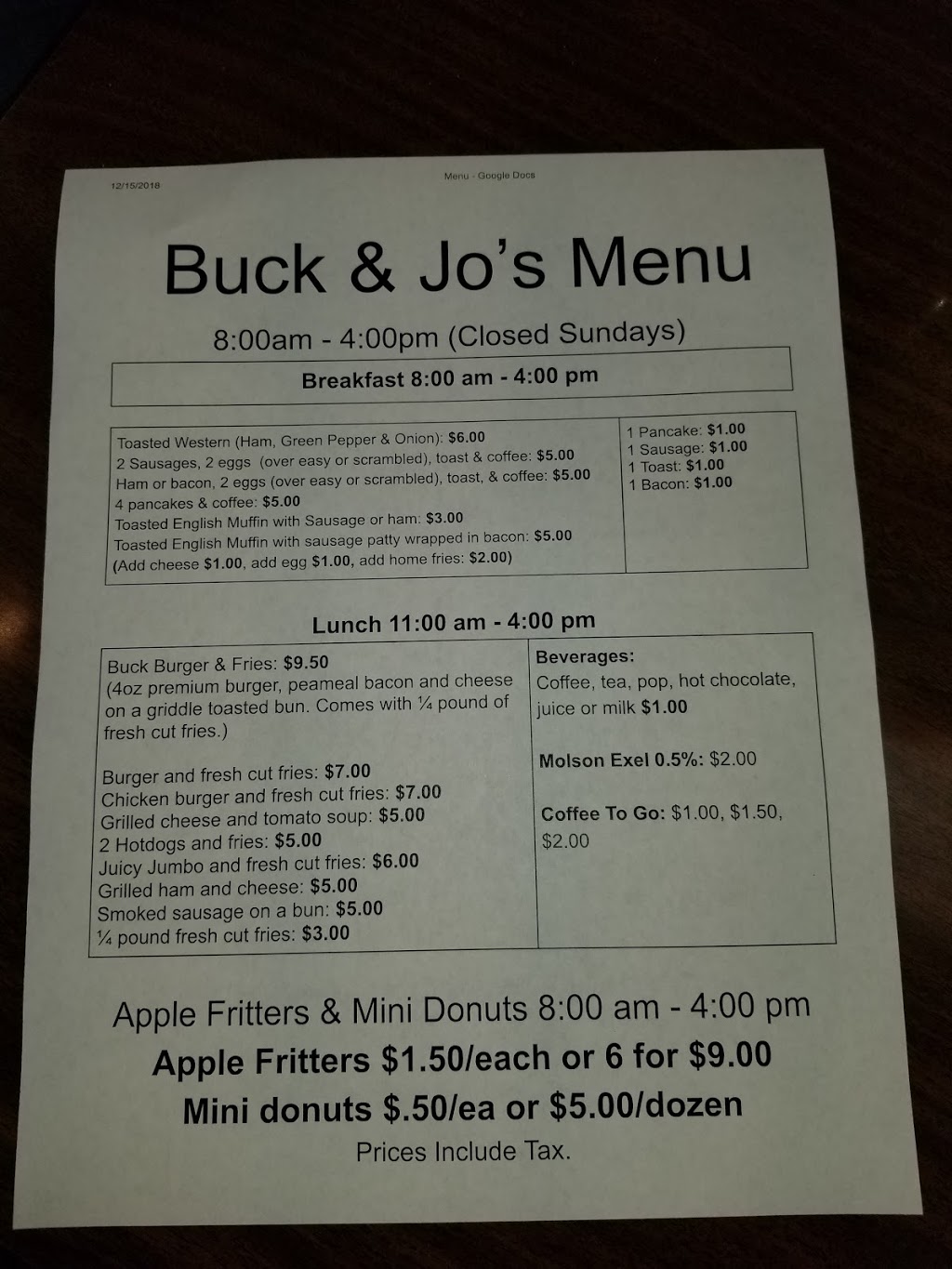 Buck & Jos | 235 Josephine St, Wingham, ON N0G 2W0, Canada | Phone: (226) 222-0841