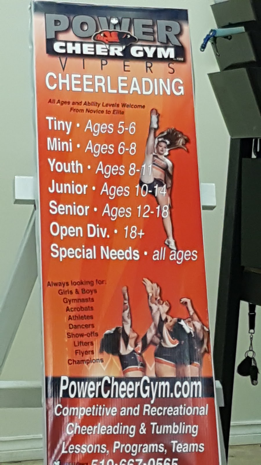 Power Cheer Gym | 580 Glasgow St, London, ON N5W 3Z2, Canada | Phone: (519) 667-0565