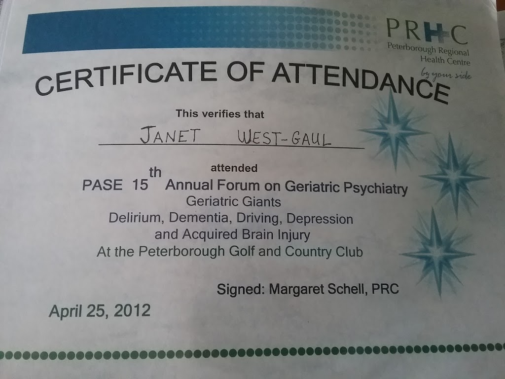 One on One Care - Contact: Janet Lock | 2745 Television Rd, Peterborough, ON K9L 1E7, Canada | Phone: (705) 931-5844