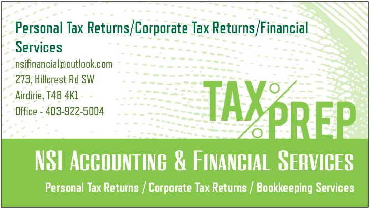 NSI Accounting & Financial Services | 273 Hillcrest Rd SW, Airdrie, AB T4B 0K1, Canada | Phone: (403) 922-5004