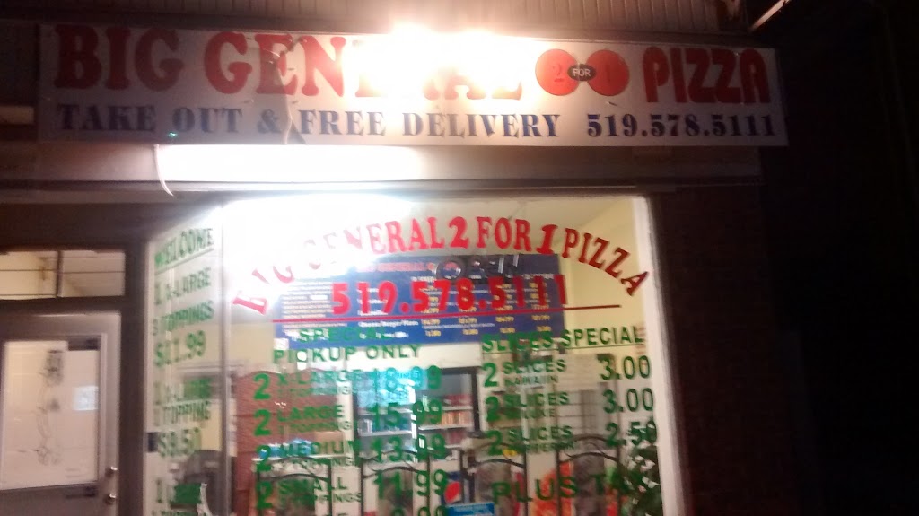Big General 2 For 1 Pizza | 564 King St E, Kitchener, ON N2G 2M1, Canada | Phone: (519) 578-5111