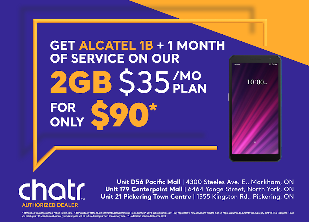 chatr Mobile | 6464 Yonge St Unit K10, Toronto, ON M2M 3X4, Canada | Phone: (416) 730-0393