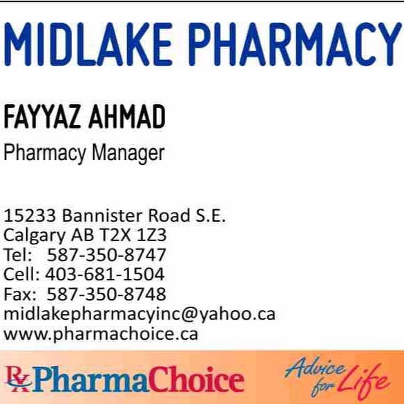 Midlake Pharmacy | 15233 Bannister Rd SE, Calgary, AB T2X 0M8, Canada | Phone: (587) 350-8747