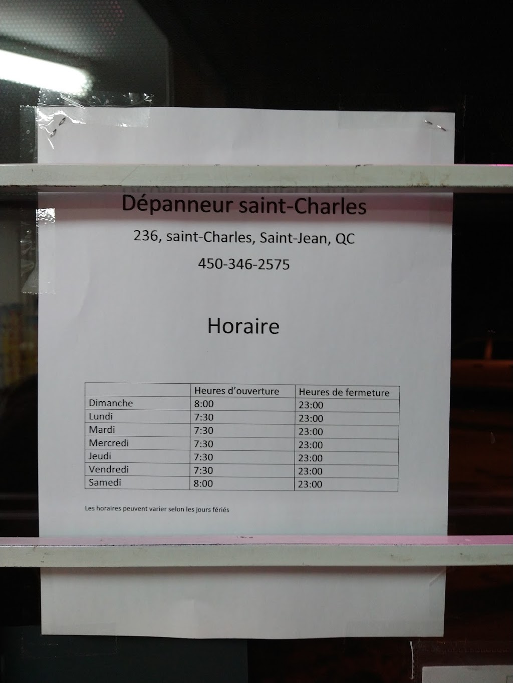 Dépanneur Saint-Charles | 236 Rue Saint-Charles, Saint-Jean-sur-Richelieu, QC J3B 2E1, Canada | Phone: (450) 346-2575