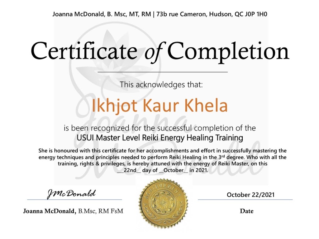 Reiki with Jyoti | Av. Vaudreuil, Vaudreuil-Dorion, QC J7V 9W1, Canada | Phone: (438) 921-0421