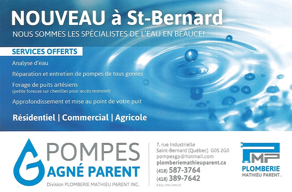 Pompes Gagné Parent | 7 Rue Industrielle, Saint-Bernard, QC G0S 2G0, Canada | Phone: (418) 587-3764