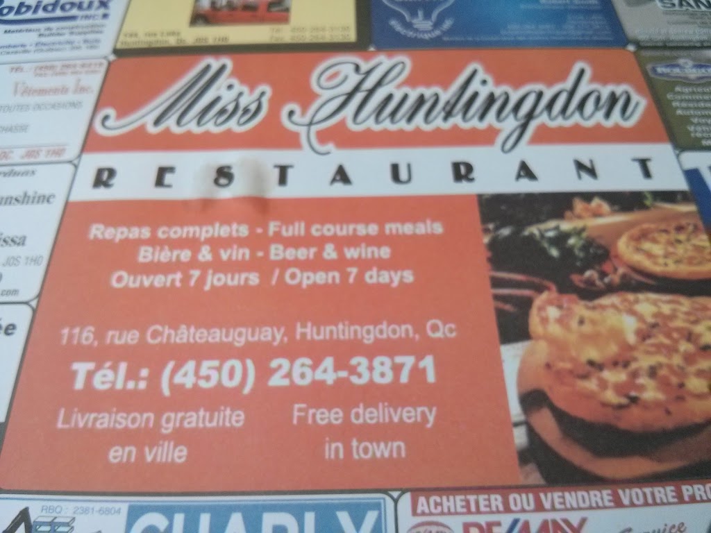 Miss Huntingdon Restaurant | 116 Rue Châteauguay, Huntingdon, QC J0S 1H0, Canada | Phone: (450) 264-3871