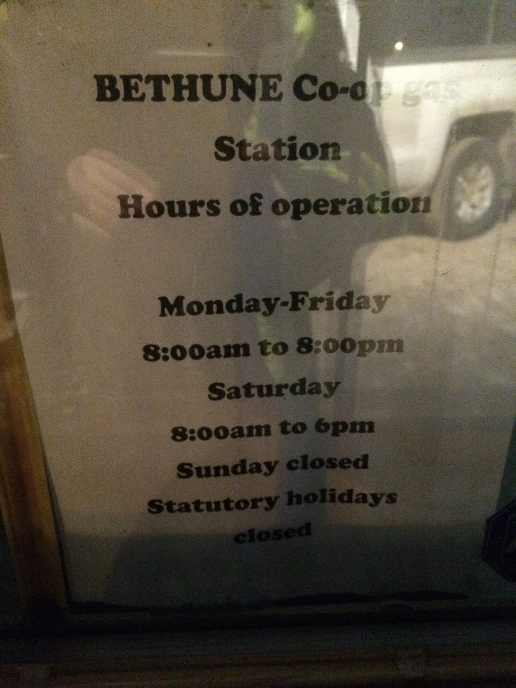 Co-op Gas Bar | 607 Ford St, Bethune, SK S0G 0H0, Canada | Phone: (306) 638-2244