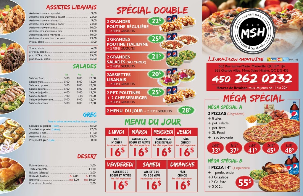 Resto MSH | 665 Grande Allée, Mont-Saint-Hilaire, QC J3G 4S6, Canada | Phone: (450) 262-0232