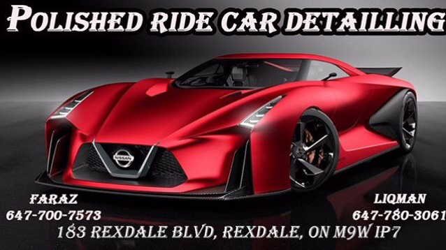 Polished Ride Detailing | 183 Rexdale Blvd, Etobicoke, ON M9W 1P7, Canada | Phone: (647) 780-3061